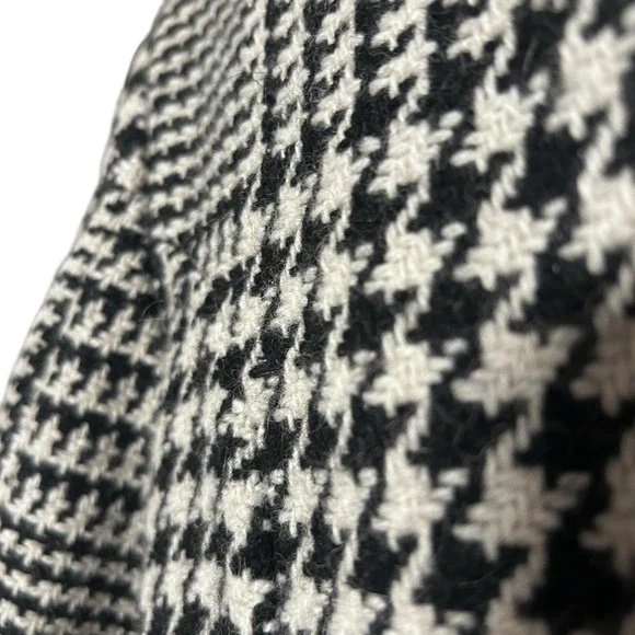 Nick & Mo Black White Houndstooth Peacoat Jacket Women's Medium Double Breasted - Picture 13 of 16